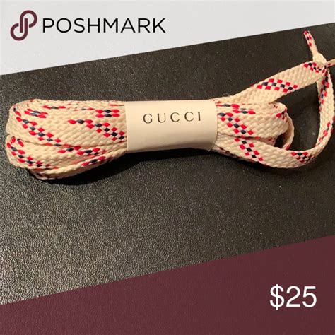 gucci white shoelaces|Gucci shoe laces for sale.